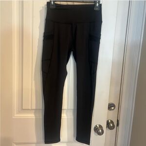 Black High-Waisted Leggings with Pockets